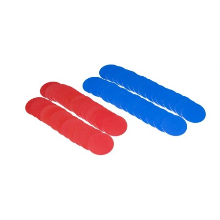 Four to Win Disks Small- 22 Red/22 Blue Carnival Game Accessory